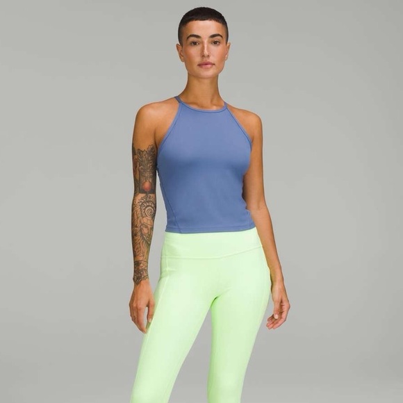 Lululemon | Lightweight High-Neck Yoga Tank Top | Water Drop Blue | Size 2 - Picture 4 of 10